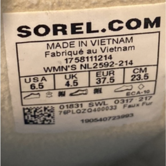 Sorel Tofino II Coated Canvas & Faux Fur Lace-Up Winter Boots womens size 6.5 - Picture 8 of 8